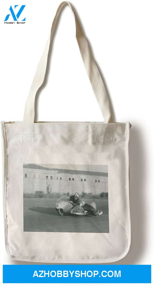 Motorcycle Race No 4 Vintage Poster