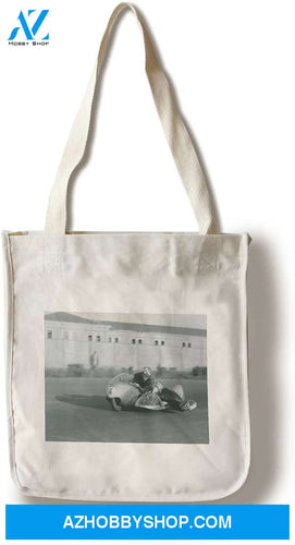 Motorcycle Race No 4 Vintage Poster