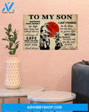 Motorcycle Rider To My Son Canvas Decor, Wall Decor Visual Art