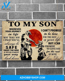 Motorcycle Rider To My Son Canvas Decor, Wall Decor Visual Art