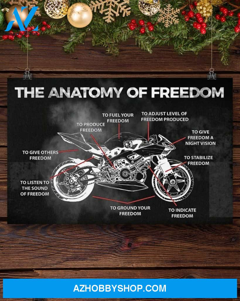 Motorcycle The Anatomy Of Freedom Canvas Prints, Wall Decor Visual Art