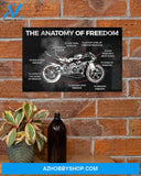 Motorcycle The Anatomy Of Freedom Canvas Prints, Wall Decor Visual Art