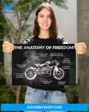Motorcycle The Anatomy Of Freedom Canvas Prints, Wall Decor Visual Art