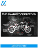Motorcycle The Anatomy Of Freedom Canvas Prints, Wall Decor Visual Art