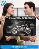 Motorcycle The Anatomy Of Freedom Canvas Prints, Wall Decor Visual Art