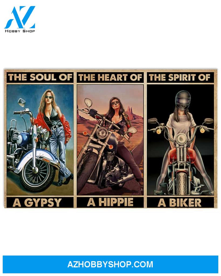 Motorcycle The Spirit Of A Biker Canvas Prints, Wall Decor Visual Art