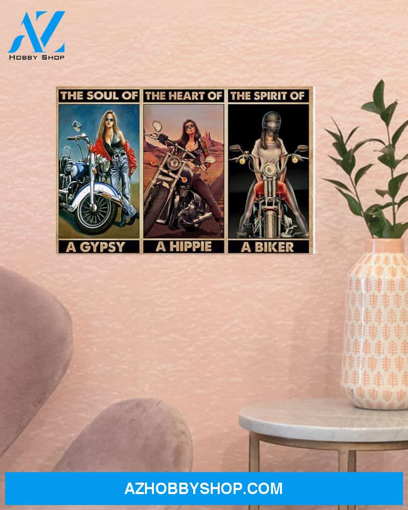 Motorcycle The Spirit Of A Biker Canvas Prints, Wall Decor Visual Art