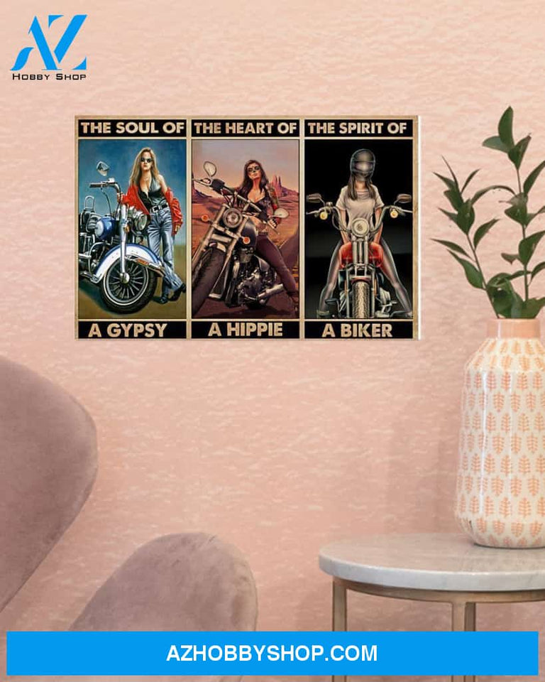 Motorcycle The Spirit Of A Biker Canvas Prints, Wall Decor Visual Art