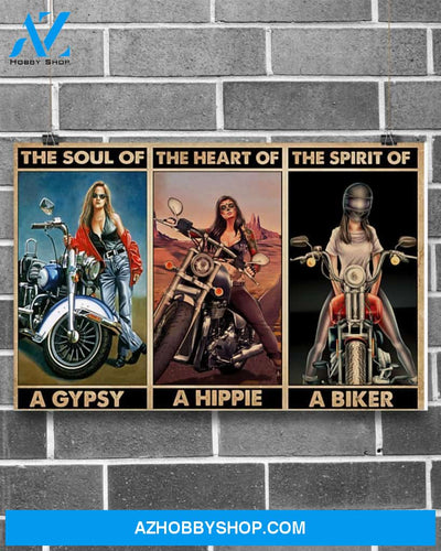 Motorcycle The Spirit Of A Biker Canvas Prints, Wall Decor Visual Art