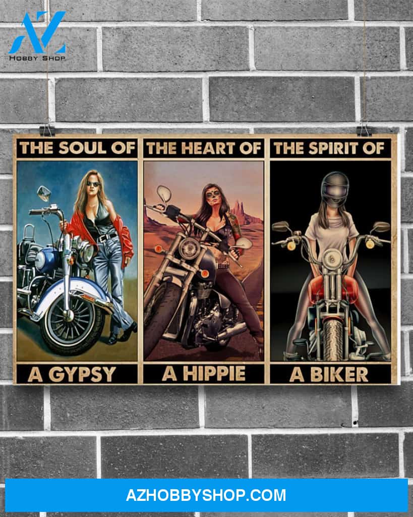 Motorcycle The Spirit Of A Biker Canvas Prints, Wall Decor Visual Art