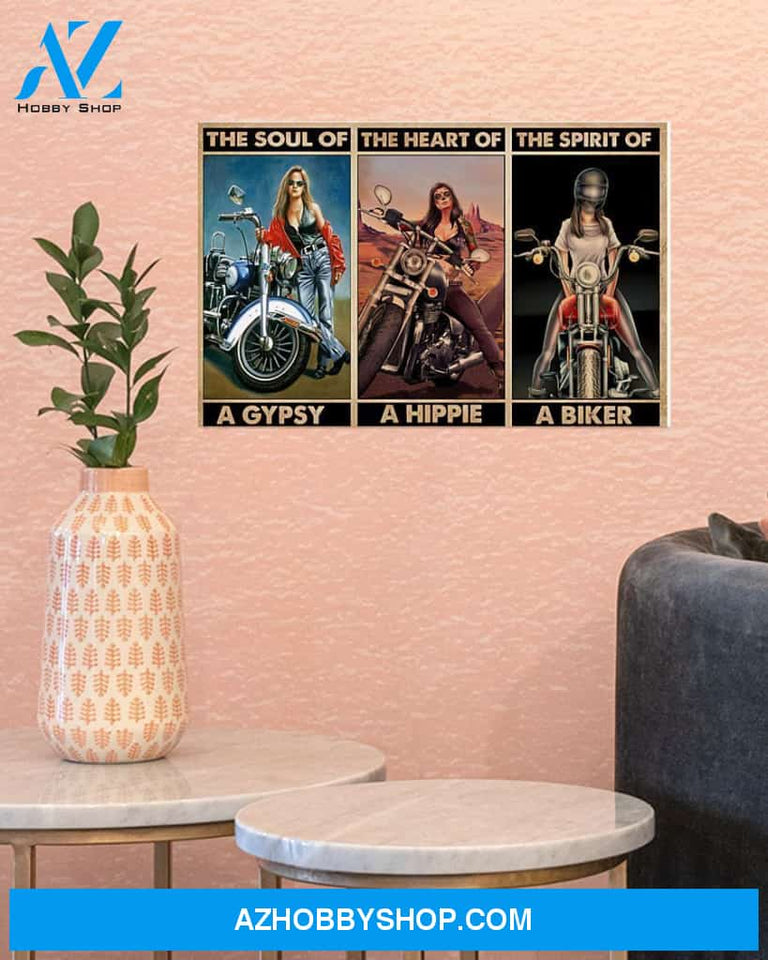 Motorcycle The Spirit Of A Biker Canvas Prints, Wall Decor Visual Art