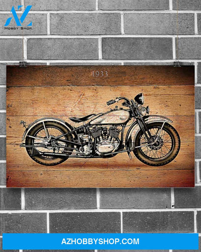 Motorcycle Vintage Art Canvas, Wall Decor Visual Art