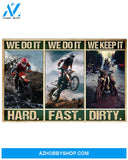Motorcycle We Do It Hard Canvas Prints, Wall Decor Visual Art