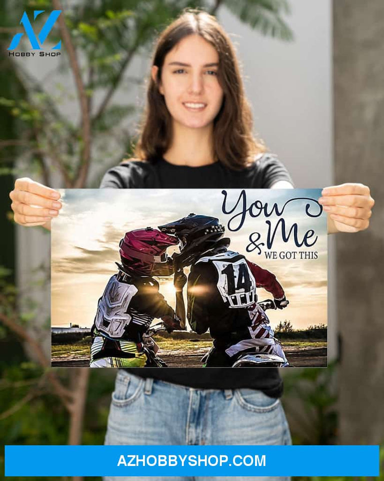 Motorcycle You And Me We Got This Art Canvas, Wall Decor Visual Art