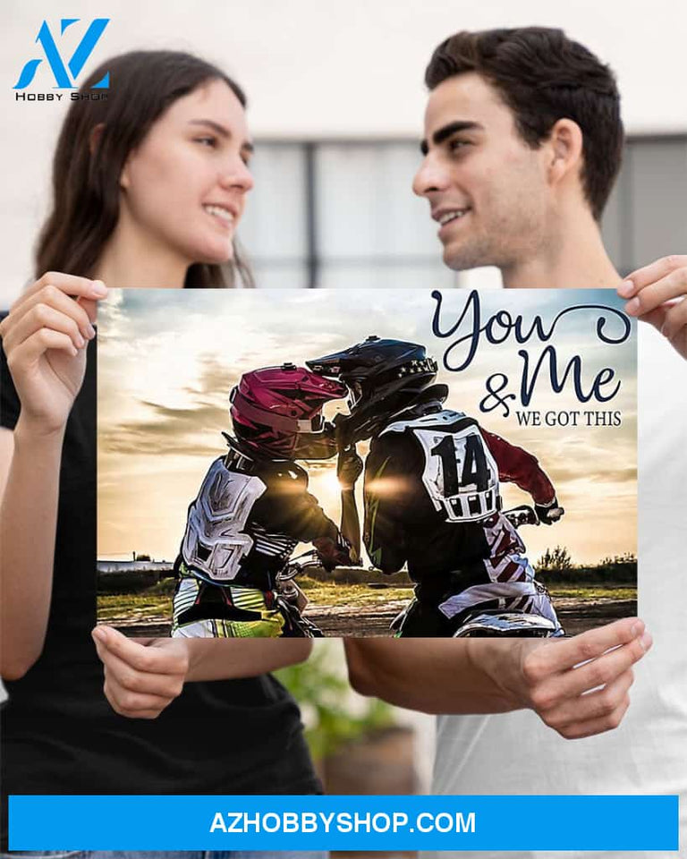 Motorcycle You And Me We Got This Art Canvas, Wall Decor Visual Art