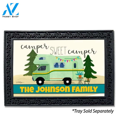 Motorhome RV Camper Sweet Camper Personalized Doormat - 18" x 30"