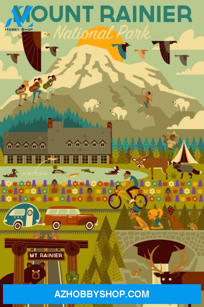 Mount Rainier National Park Washington Geometric
