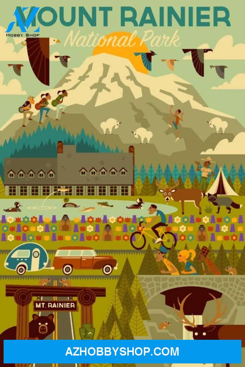 Mount Rainier National Park Washington Geometric