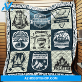 Mountain Camping Fleece Blanket