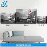 Mountain Range Christmas Multi-Names Premium Canvas