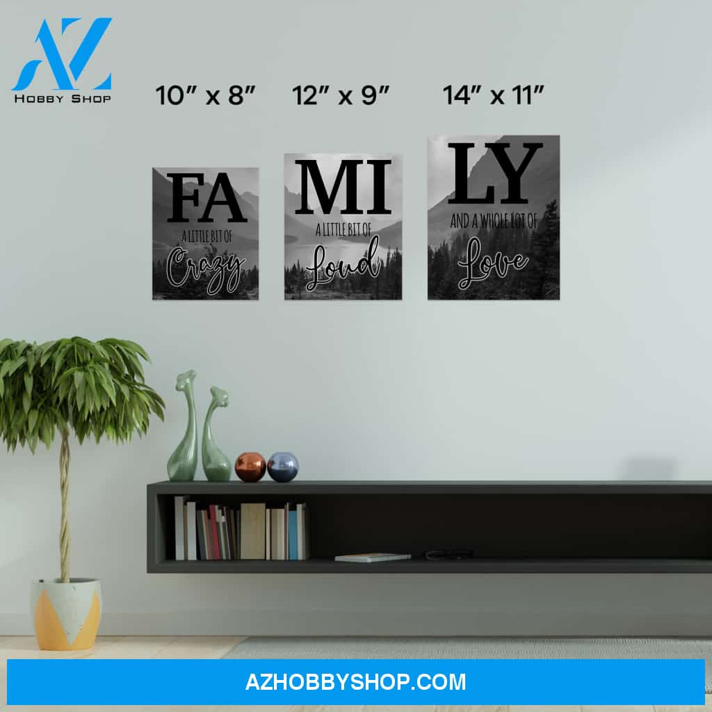 Mountain Range Family Flat Canvas Set