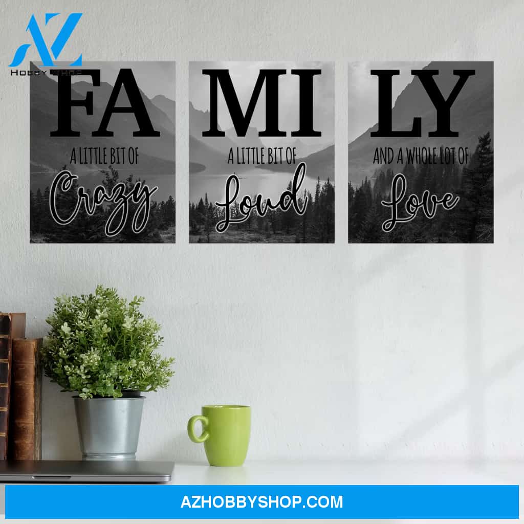 Mountain Range Family Flat Canvas Set