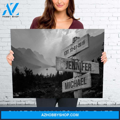 Mountain Range Names Premium Canvas
