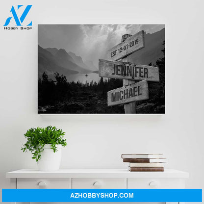 Mountain Range Names Premium Canvas