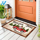 Mountain Tour With Dog Camping Personalized DoorMat