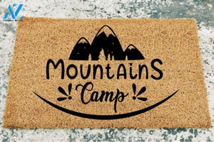 Personalized Name Family House Mountains Camp Doormat Welcome Mat House Warming Gift Home Decor Funny Doormat Gift Idea