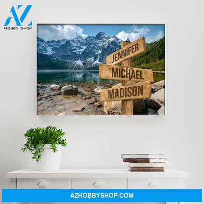 Mountains Color Multi-Names Premium Canvas