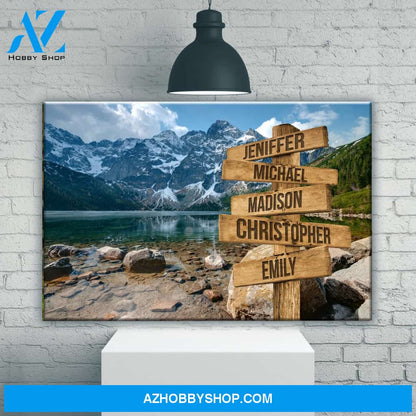 Mountains Color Multi-Names Premium Canvas
