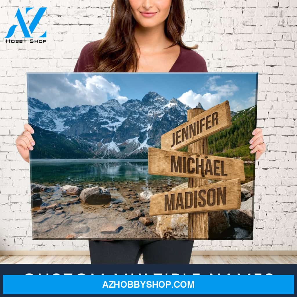 Mountains Color Multi-Names Premium Canvas