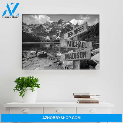 Mountains Multi-Names Premium Canvas