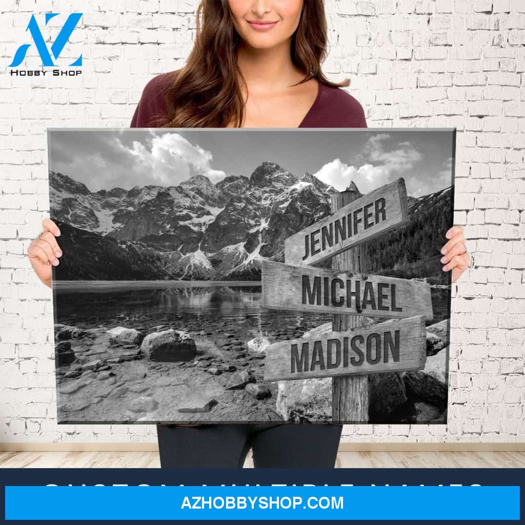 Mountains Multi-Names Premium Canvas
