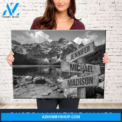 Mountains Multi-Names Premium Canvas