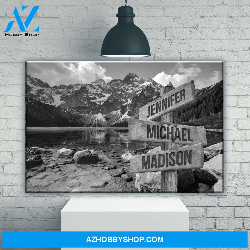 Mountains Multi-Names Premium Canvas