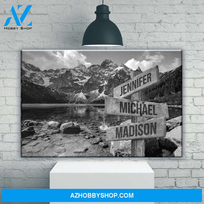 Mountains Multi-Names Premium Canvas