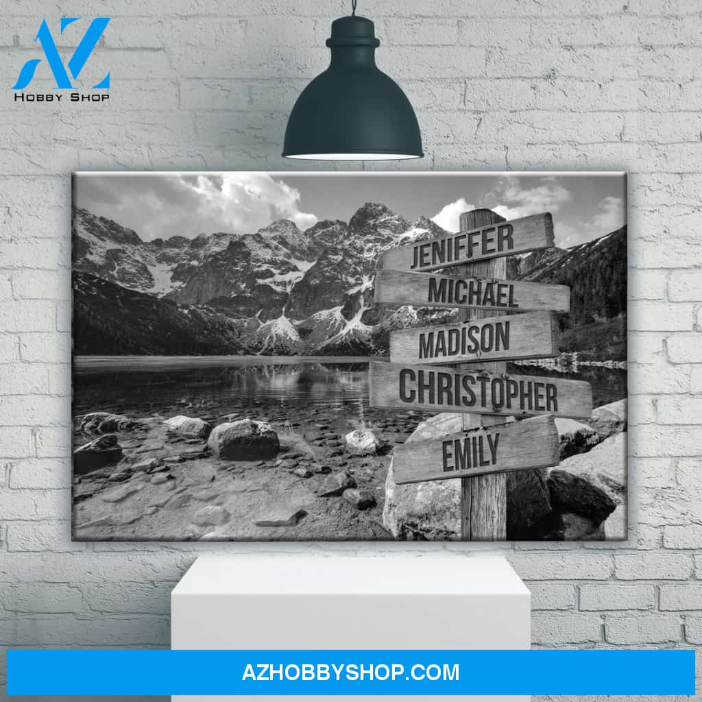 Mountains Multi-Names Premium Canvas