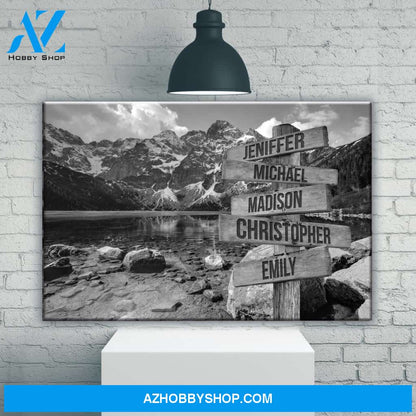 Mountains Multi-Names Premium Canvas