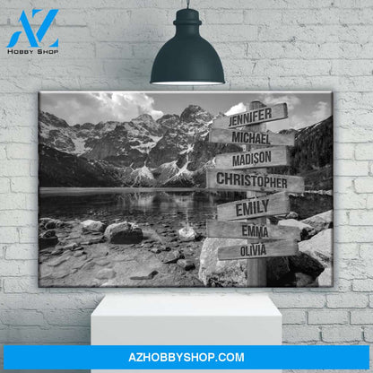 Mountains Multi-Names Premium Canvas
