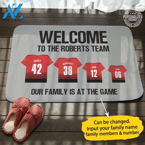 MUFC Personalized Name Doormat