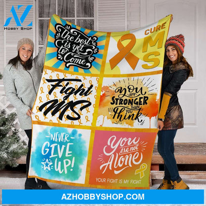 Multiple Sclerosis Awareness Blanlet Stronger Together Fleece Blanket
