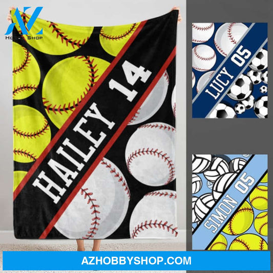 Multiple Sport Lovers Custom Blanket Sport