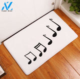 Music Black & White Eighth Note Doormat Collections Indoor And Outdoor Doormat Warm House Gift Welcome Mat Birthday Gift For Music Lovers