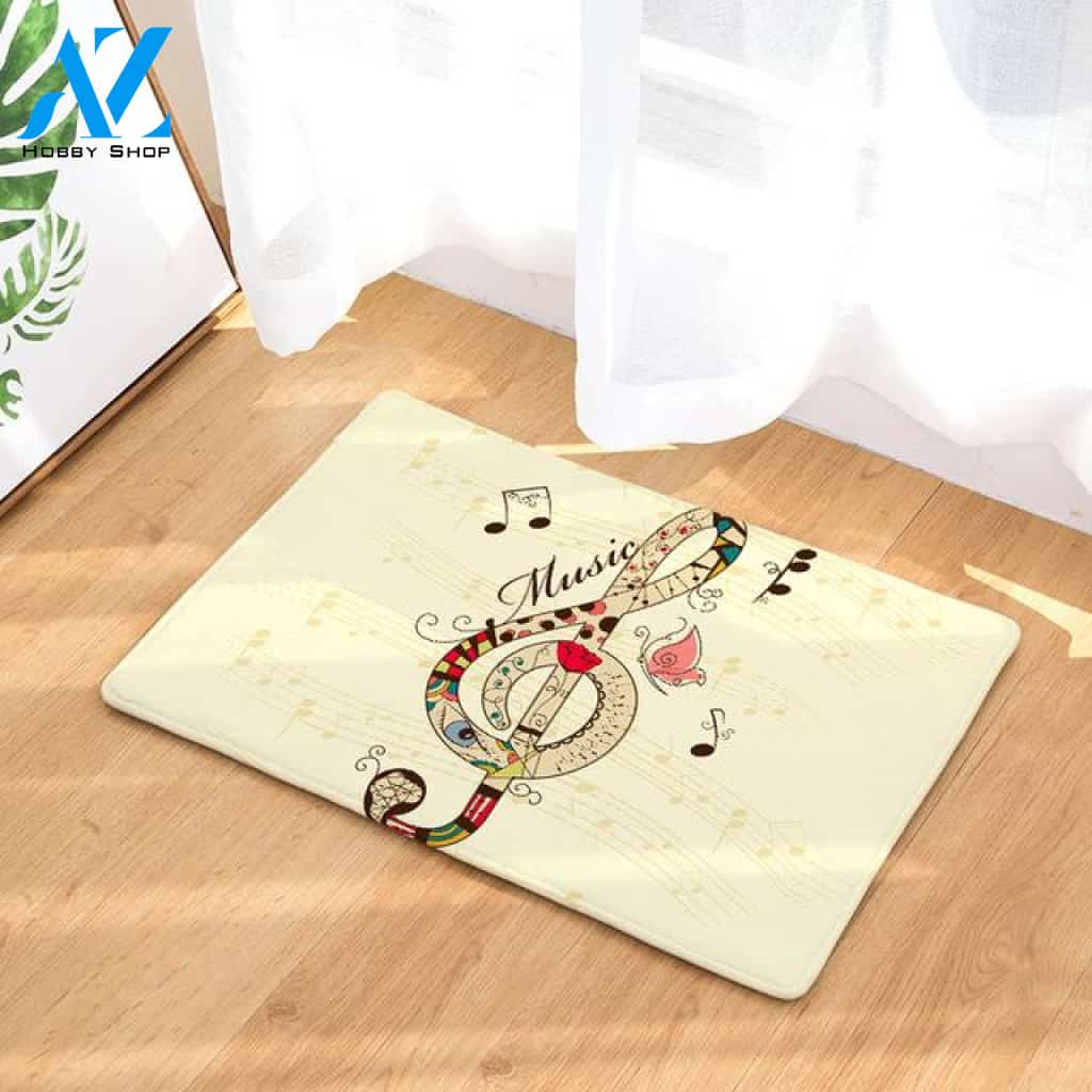 Music Note Doormat Welcome Mat Housewarming Gift Home Decor Farmhouse Funny Doormat Gift For Friend Gift Idea For Music Lovers Birthday Gift