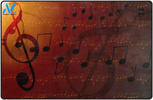 Music Notes Area Rug Doormat Welcome Mat Housewarming Gift Home Decor Funny Doormat Gift For Music Lovers Gift For Friend Birthday Gift