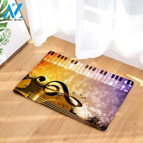Music Piano Guitar Doormat Welcome Mat Housewarming Gift Home Decor Farmhouse Funny Doormat Gift Idea For Music Lovers