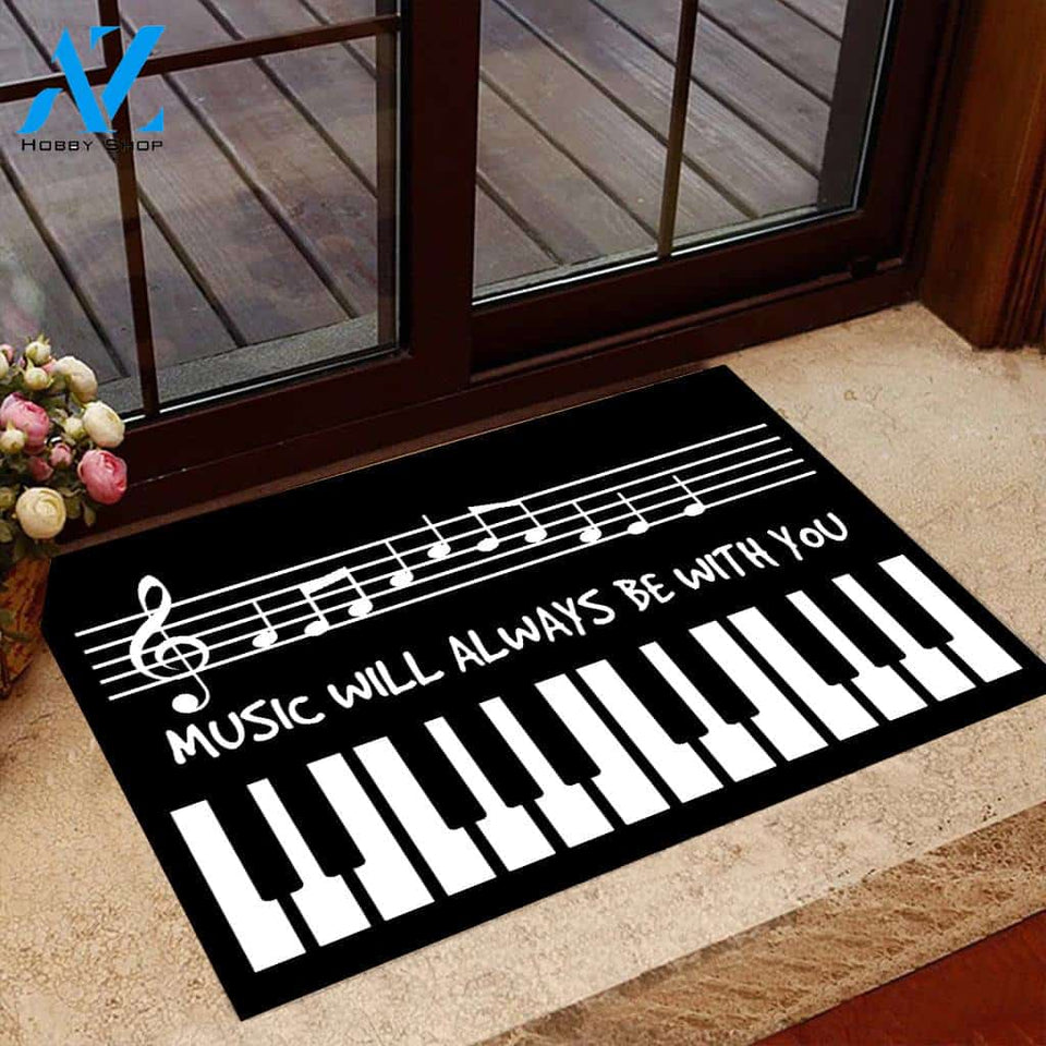 Music - Piano - Will always be with you Indoor and Outdoor Doormat Warm House Gift Welcome Mat Gift for Labrador Lovers Birthday Gift