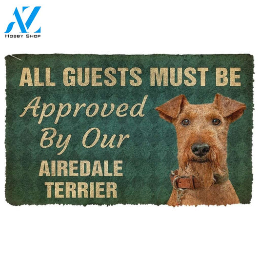 Gearhumans Gearhuman 3D Must Be Approved By Our Airedale Terrier Custom Doormat